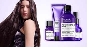 Ako uhladiť krepovité vlasy - L'Oréal Keratin Alpha Sleek