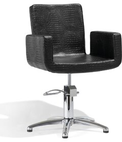 ATTRACTIO kadernícka stolička Croco, čierna, krížová podstava