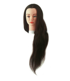 Cvičná hlava JENNY, 100% natural vlasy
