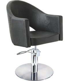 Sibel Magnus kadernícka stolička Croco čierna, kruhová podstava