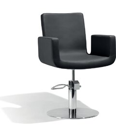 Kadernícka stolička ATTRACTIO čierna, kruhová podstava