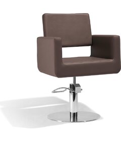 FELICITAS kadernícka stolička, hnedá, kruhová podstava