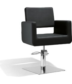 FELICITAS kadernícka stolička, čierna, podstava štvorec