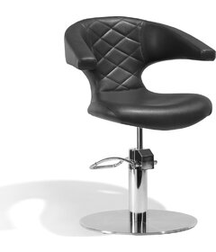 SENSUALIS kadernícka stolička, čierna, kruhová podstava