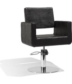 FELICITAS kadernícka stolička Croco, čierna, kruhová podstava