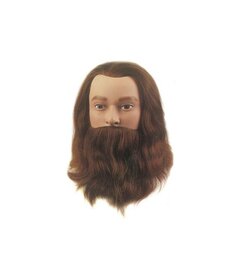 Cvičná hlava LEIF, 100% ľudské vlasy 20-25cm