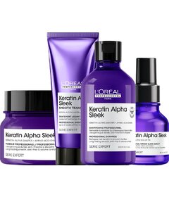 L'Oréal Professionnel Keratin Alpha Sleek Set šampón 300ml + maska 250ml + kúra 200ml + sérum 50ml