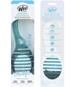 Wet Brush Shower Detangler Teal Glitter kefa