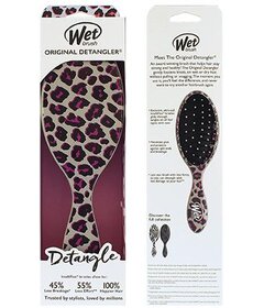 Wet Brush Original Detangler Safari Pink Leopard kefa na vlasy