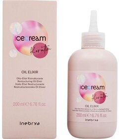 Inebrya Ice Cream Keratin Oil Elixir rekonštrukčné olejové sérum na poškodené vlasy 200ml