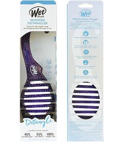 Wet Brush Shower Detangler Purple Glitter kefa