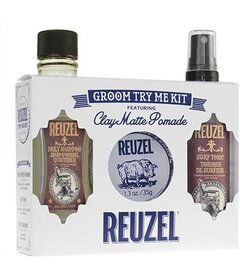 Reuzel Groom Try Me Kit Clay Matte sada na vlasy