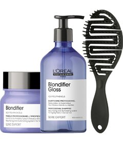 L'Oréal Professionnel Blondifier šampón 500ml + maska 250ml + My-She WeaveVent kefa