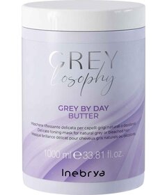 Inebrya Grey By Day Butter tónovacia maska na šedivé vlasy 1000ml
