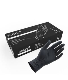 Sibel BLACK & PRO 20ks latexové rukavice, L veľké