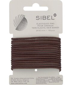 Sibel hnedé 16ks gumičky do vlasov tenké