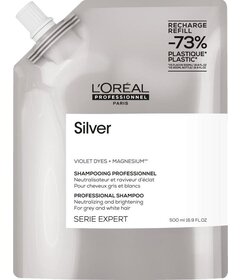 L'Oréal Professionnel Silver fialový šampón na blond vlasy 500ml, náhradná náplň