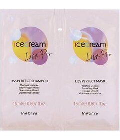 Inebrya Ice Cream Liss Pro šampón 15ml + maska 15ml