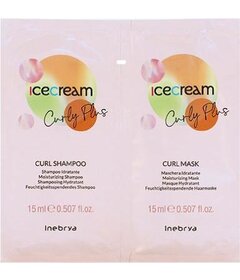 Inebrya Ice Cream Curly Plus Curl šampón 15ml + maska 15ml