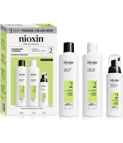 Nioxin System 2 Trial Kit sada na zahustenie vlasov pre silne rednúce prírodné vlasy