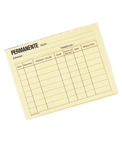 50ks zákaznícke kartičky na farbenie, žlté, 16x12cm