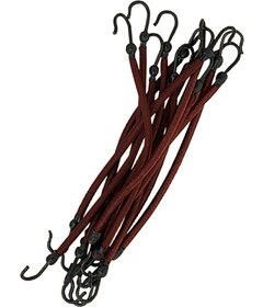 12ks gumičky s háčikom, hnedé