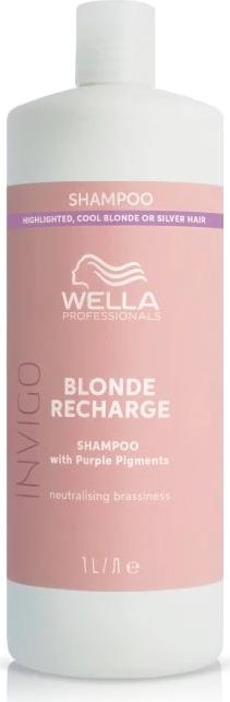 Wella Professionals Invigo Blonde Recharge fialový šampón na blond vlasy 1000ml