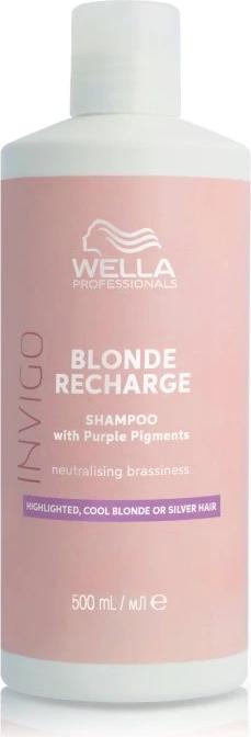 Wella Professionals Invigo Blonde Recharge fialový šampón na blond vlasy 500ml