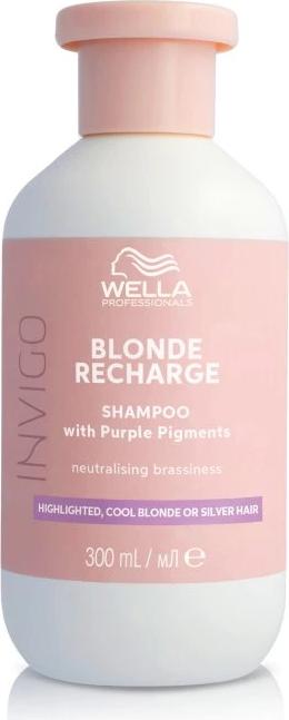 Wella Professionals Invigo Blonde Recharge fialový šampón na blond vlasy 300ml